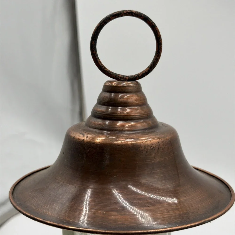 NATIONAL GEOGRAPHIC Outdoor Glass Hand Painted Copper Humming Bird Feeder